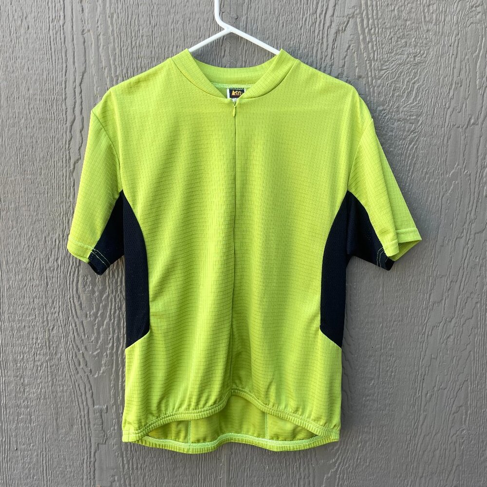 Men's Lime Green and Black Cycling Shirt